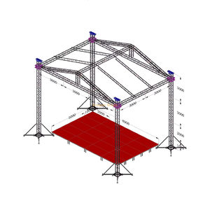 9x6x9m Professional Lightweight Aluminum Triangle Roof Truss