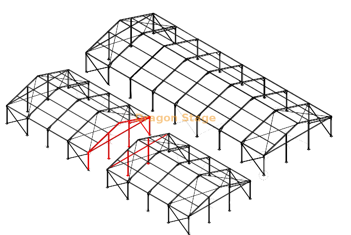 15m Span Outdoor White Party Wedding Church Marquee Events Reception Tent 20m Long (1)