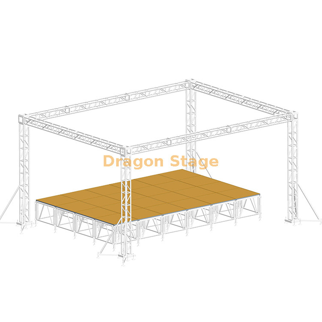 Aluminum Bolt Truss 300*300mm Frame Stage for Events 6.5x4x4m