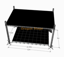 Heavy-Duty Aluminum Stage Truss System 12x8x6m Professional Concert Roof