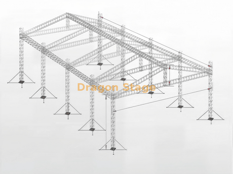 80x25x14m Large Span Aluminum Roof Truss System for Mega Events & Temporary Structures
