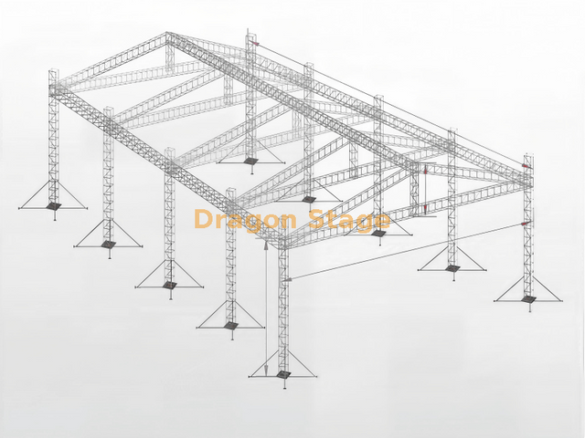 80x25x14m Large Span Aluminum Roof Truss System for Mega Events & Temporary Structures