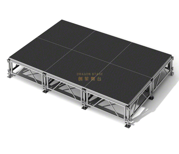 Small Aluminum Lightweight Square Stage 9 Sqm Stage Height : 0.4-0.8m with 2 Stairs