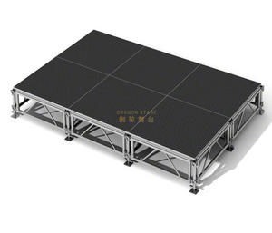 Small Aluminum Lightweight Square Stage 9 Sqm Stage Height : 0.4-0.8m with 2 Stairs