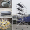 Mobile Scaffolding with Step-Stair Scaffolding Tower for Building construction works site outdoor indoor 10m