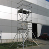 Construction frame with ladder