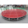 Red Wooden Arena Round Stage 3m Diameter Height: 0.6-1m with 2 Stairs