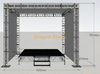 Portable Hot Sell Standing Aluminum Portable Small Church Stage Design 5x5x3.5m
