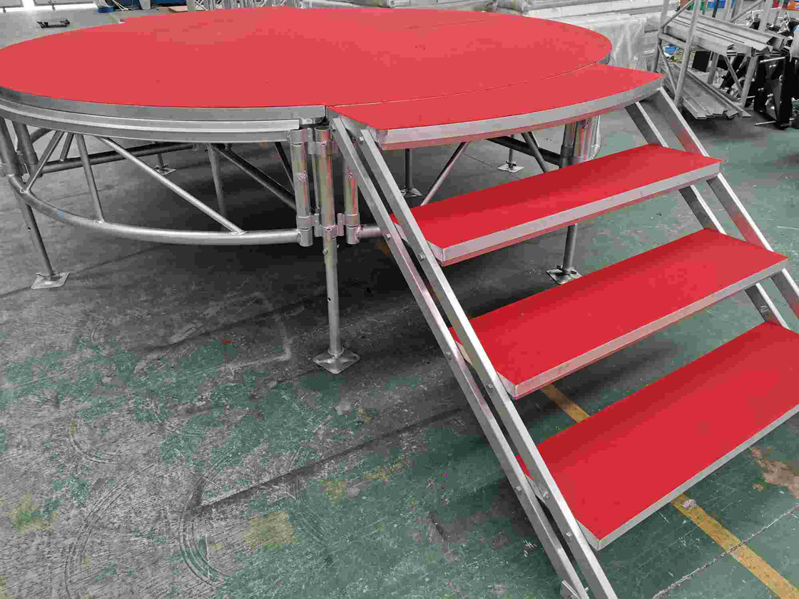 Aluminum Portable Round Stage for Wedding Event Diameter 12ft (3.66m) Height 1.5ft (0.5m)