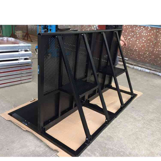 Aluminum Crash Barriers Crowd Control Fence Barrier Black Barricade