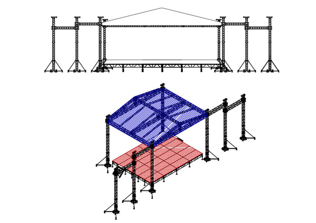 8 aluminum stage truss pillars