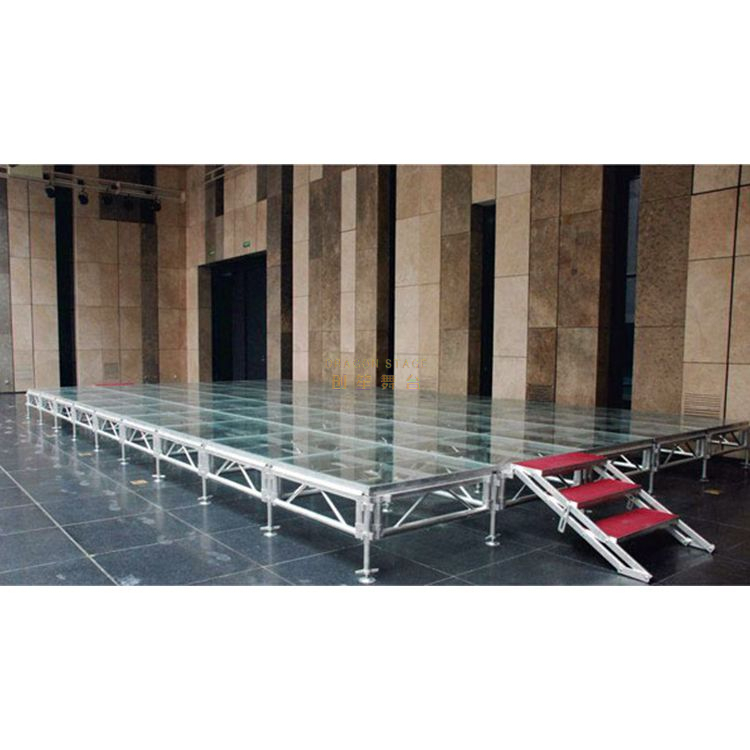 Outdoor Aluminum Square Church Stage Design 2020 Acrylic Glass Stage 5x7m