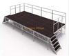  32x16ft Outdoor Aluminum Portable Stage Event Stage 4x8ft Deck with Stage Rails 9.76x4.88m Height 0.8-1.2m High