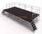  32x16ft Outdoor Aluminum Portable Stage Event Stage 4x8ft Deck with Stage Rails 9.76x4.88m Height 0.8-1.2m High