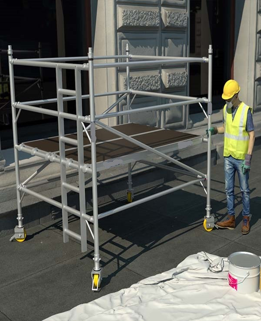 Best Sale BSCI certified outdoor aluminum foldable mini scaffold for distributors
