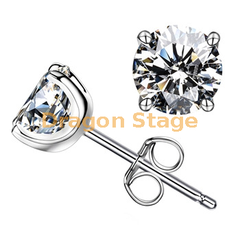 High Quality Women Wedding Earrings Jewelry Zircon S925 Sterling Silver Stud wedding Earring