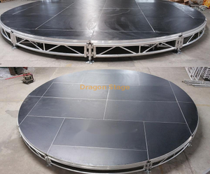 Round Square Runway Outdoor Truss Stage 22 Feet in Diameter 16 Inches High