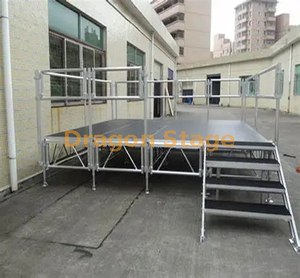Karnaval Parade Watching Stage Balcony with Handrails 2 Entrances for Dj And VIP Audiences 4.88x4.88m
