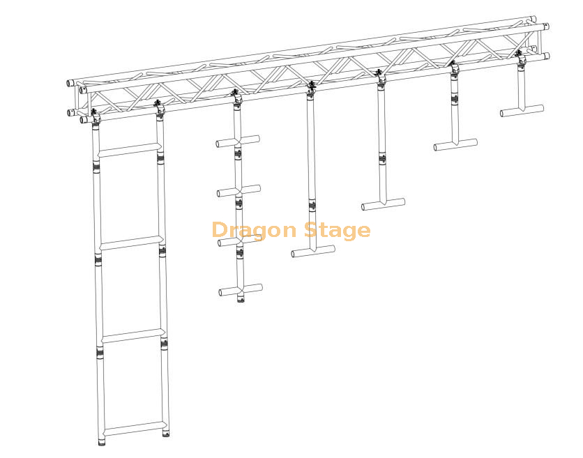 Box Truss Adjustable Pipe Clamps for Aluminum Truss Modular Rapid U Grid