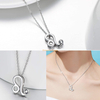 custom neckalce jewelry women dainty crystal silver 925 Sterling 12 zodiac sign pendant necklace