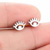 Wholesale Turkish Jewelry Custom Unique Stainless Steel Evil Eye Stud Earrings