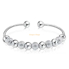 fashion spinning ball bangle jewelry stainless steel silver rotating bead custom anxiety fidget adjustable spinning bracelete