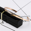 fashion jewelry custom adjustable 5mm stainless steel engraved cuff bracelet bangle