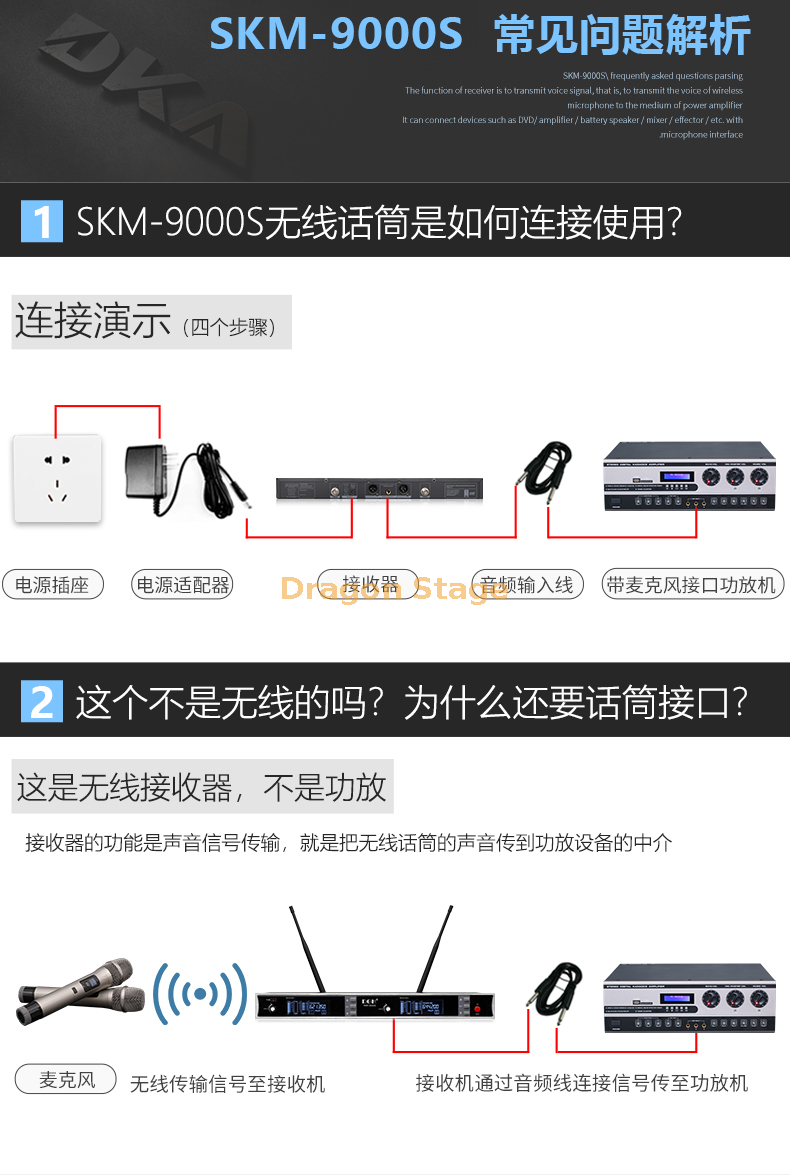 details of Professional wireless microphone outdoor performance stage KTV conference room one with two microphones household karaoke singing (5)