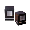 Custom black glass cup boxes exquisite Christmas craft gift paper packaging box with clear window