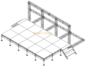 Aluminum Stage Backdrop Background Flat Banner Stand Truss/ Aluminum Flat Banner Stand Truss 6x4m