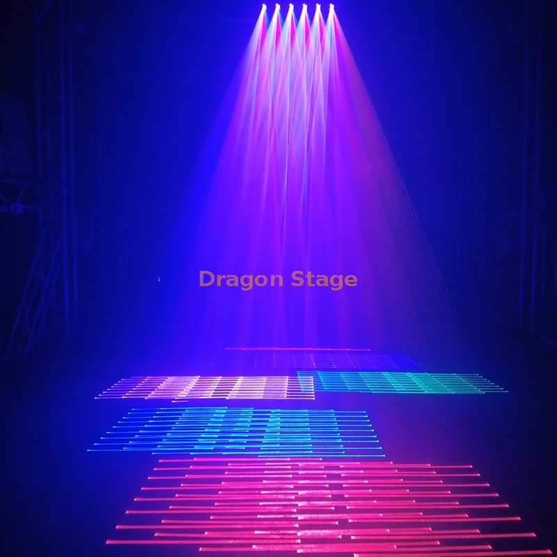 6-head 6x1w Animated Stage Laser Lighting (6)