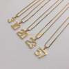 Stainless Steel Necklace Personalized Number Date Custom Pedant Gold Necklaces