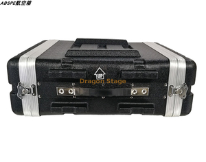 Black ABS 3U210 Flightcase Speaker Receiver 19inch Audio Power Amplifier Equipment Cabinet