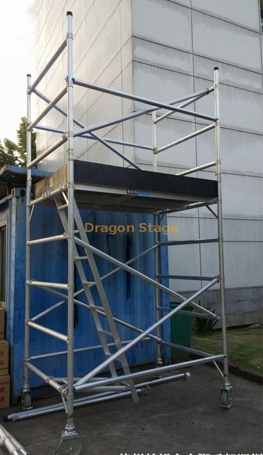 2.91m Aluminum Scaffolding with Hang Ladder Attached