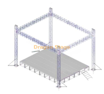 Aluminum Small Outdoor Concert Booth Event Truss 7x7x3.5m