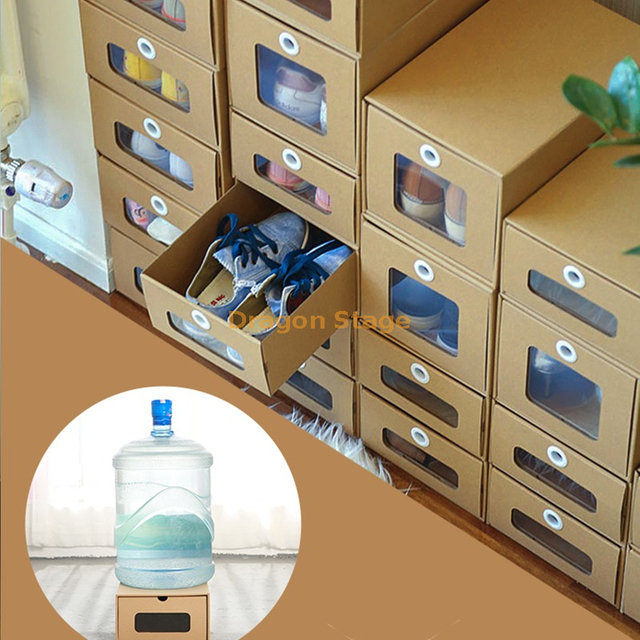 Online Shopping Monday Brown Shoes Carton Clear Shoe Boxes Storage Transparent Shoe Box