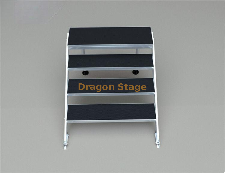 Aluminum Adjustable Portable Stage Stairs for Quick Stage, Modular Stage And Layher Stage
