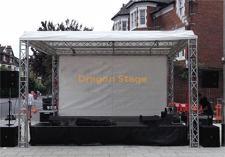 Outdoor Aluminum Truss Display Lighting Event Triangle Bolt Spigot Stage Truss Roof System 5x4x2.5m