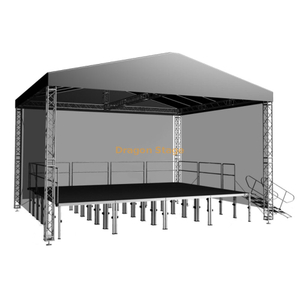 Easy Install Aluminum Mobile Event Stages Outdoor Portable Concert Truss Stage 9x6x5m