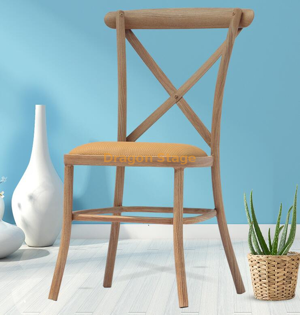 New Stacked Metal Cross Chair Imitation Wood Pattern Cross Back Chair Aluminum Alloy Dining Chair Theme Restaurant Milk Tea Shop Chair