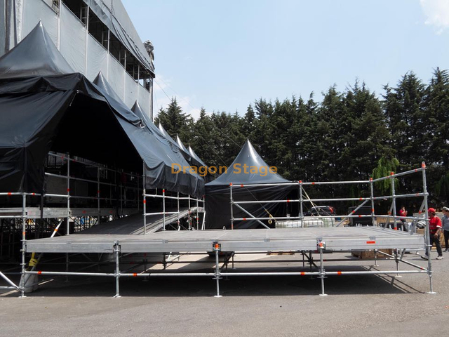 8x8m Outdoor Layher Concert Event Stage with Aluminum Deck
