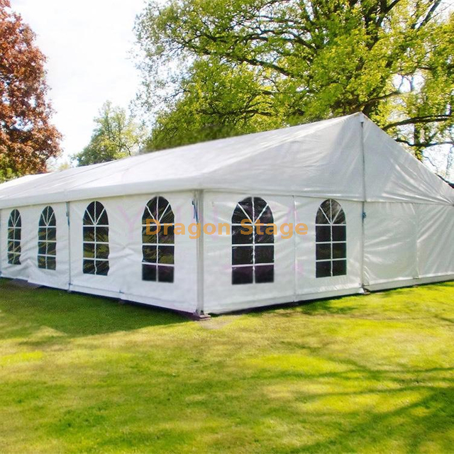 100-200 Seats Wedding Tent Event With Church Windows And Decoration Ceiling Drape