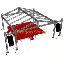 Performance Concert Stage Roof Truss For Events with Speaker Towers 8x8x6m