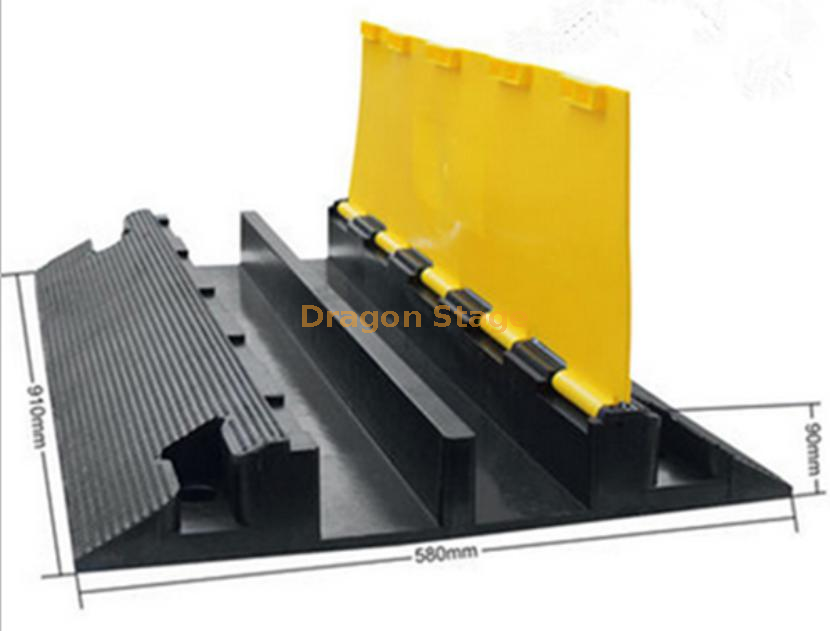 2-hole Protective Rubber Cable Ramp for Lighting equipment (1)