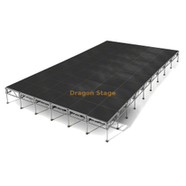 Custom Portable Adjustable Outdoor Stage Platform 10.98x7.32m Height 1.2-2m