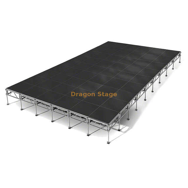 Custom Portable Adjustable Outdoor Stage Platform 10.98x7.32m Height 1.2-2m