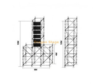10m Concert Steel Iron Metal Layer Truss Line Array Tower