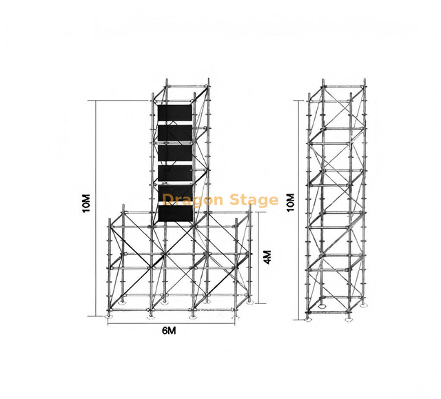 10m Concert Steel Iron Metal Layer Truss Line Array Tower