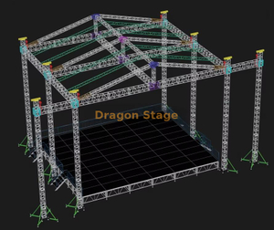 Aluminum Pitch Roof Design for Outdoor Concerts 12x12x9m