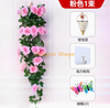 Simulated Violet Wall Hanging Orchid Large Embroidery Artificial Plastic Flower Silk Flower Rattan Light Pink 1 Rose Flower Basket Sticking Hook